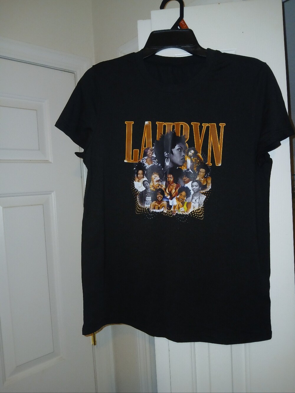 Cool Lauryn Hill Graphic Print T Shirt Black